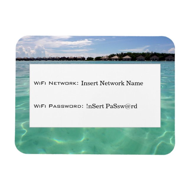 Íman detalhes do wifi do bungalows da água (Horizontal)