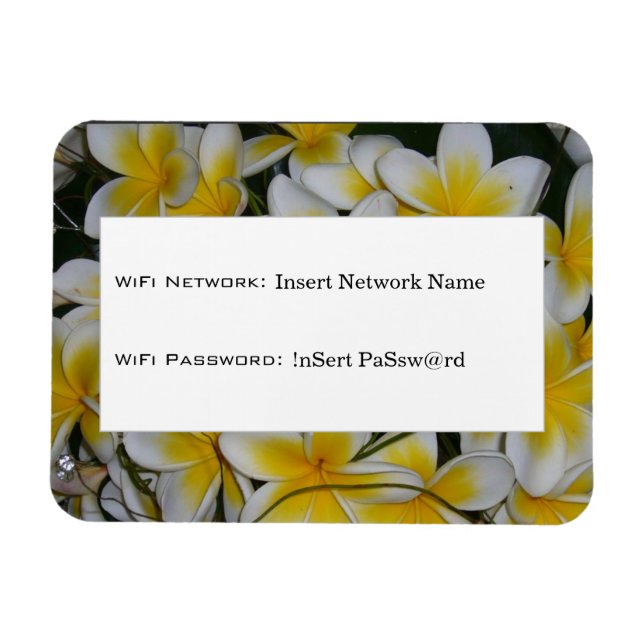 Íman detalhes do WiFi frangipani (Horizontal)