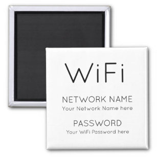 Íman Detalhes do WiFi Simplístico Senha de rede Branco