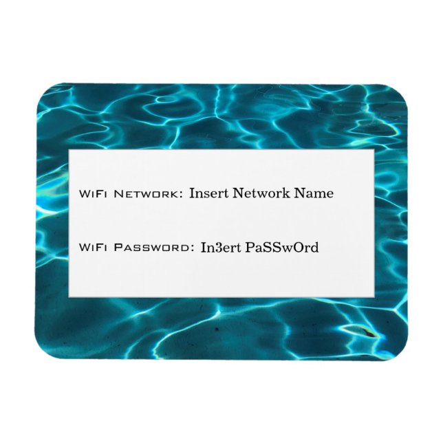 Íman detalhes do wifi sobre reflexões de água (Horizontal)
