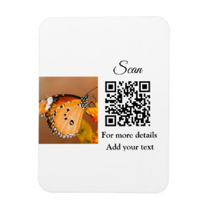Íman Detalhes simples do nome do animal código QR adici