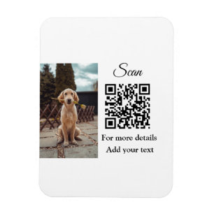 Íman Detalhes simples do nome do animal QR código adici