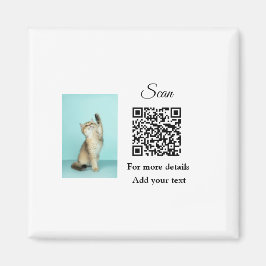 Íman Detalhes simples do nome do animal QR código adici