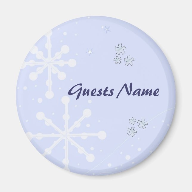 Íman Detentores bonito do Floco de Neve (Frente)