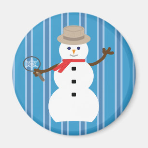 Íman Detetive Blue Snowman, divertido e Rico