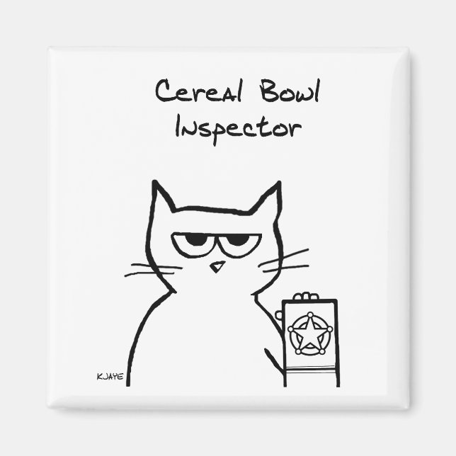 Íman Detetive Cat, Inspetor Cereal Bowl (Frente)