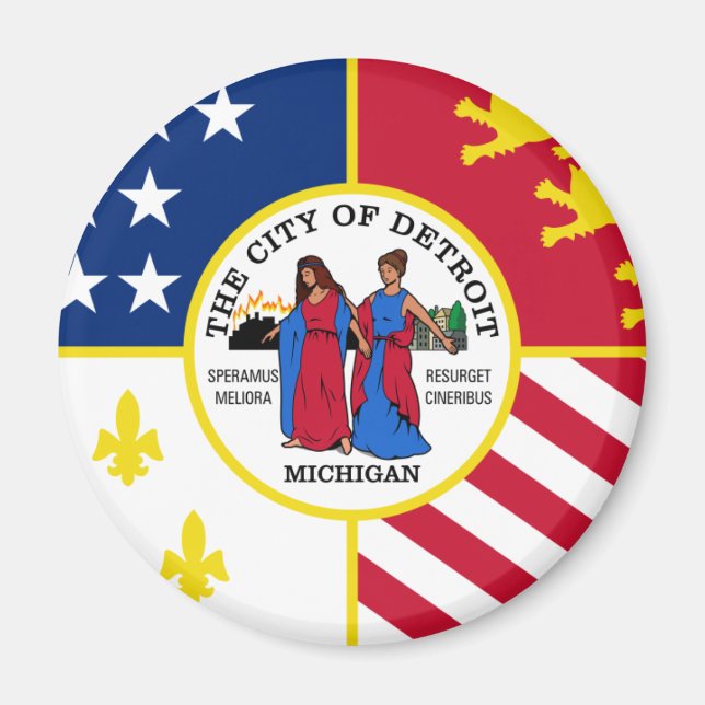 Íman Detroit Flag (Frente)