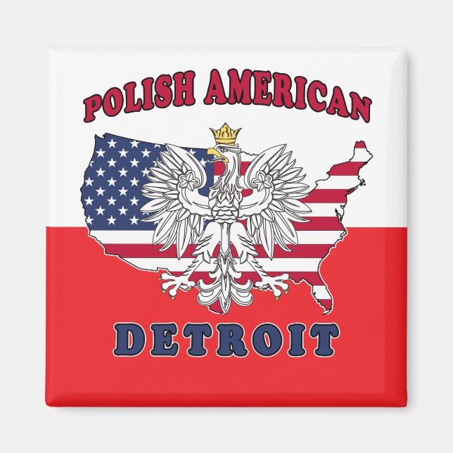 Íman Detroit Michigan Polska (Frente)