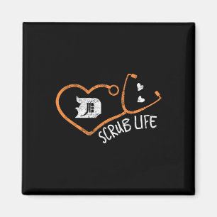 Íman Detroit Scrub Life Michigan Enfermeira Shirt Medic