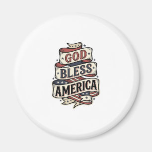 Íman Deus Abençoe o América Design Vetorial Patriótico