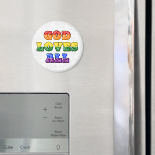 Íman "Deus Ama a Todos" Orgulho Cristão Gay/LGBTQIA+/Qu