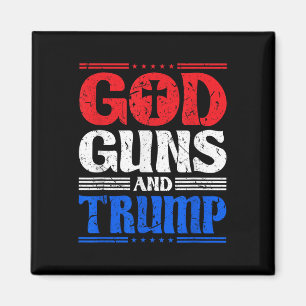 Íman Deus Armas E Bandeira Americana Trump Patriota