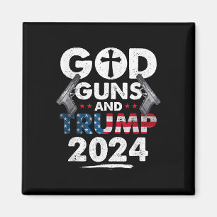 Íman Deus Armas E Trump 2024 Bandeira Americana