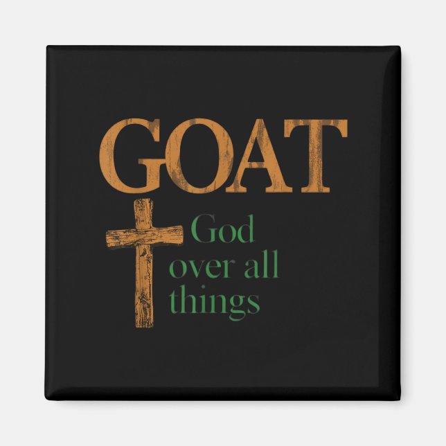 Íman Deus das Cabras Sobre Todas as Coisas Ditado Crist (Frente)