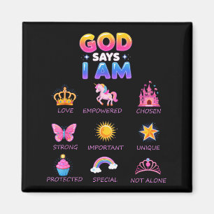 Íman Deus Diz Eu Sou Princesa Fofa Jesus Adolescente Me