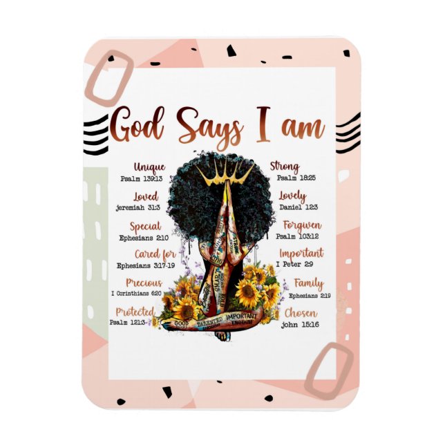 Íman Deus diz que eu sou cristã negra Melanin Sista (Vertical)