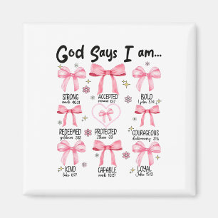 Íman Deus Diz Que Eu Sou Rosa Coquetel Christian Jesus 