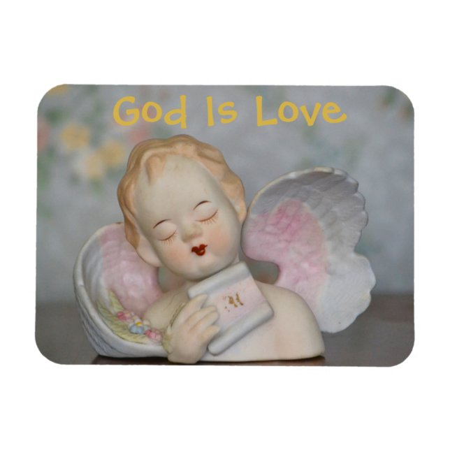 Íman Deus É Amor Anjo Magnet (Horizontal)