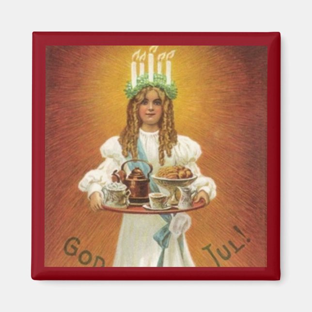 Íman Deus Jul! Lúcia com doces (Frente)