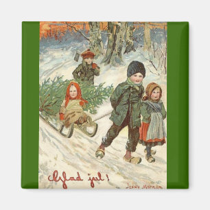 Íman "Deus julho!" ou crianças minúsculas na neve