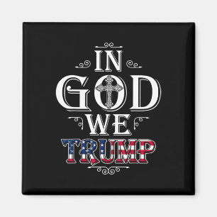 Íman Deus Trump 2024 Bandeira Americana Patriótica Chri