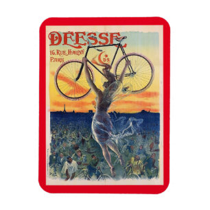 Íman Deusa da Bicicleta, Anúncio, Vintage