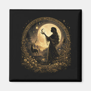 Íman Deusa da Lua Vintage Mulheres Celestiais Feminina