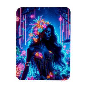 Íman Deusa de Light Neon brilha a fantasia florestal