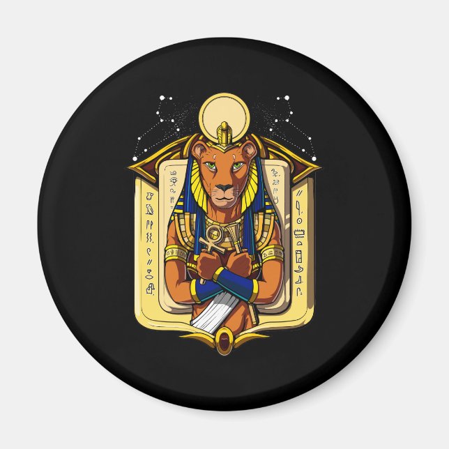 Íman Deusa Egípcia Lioness Sekhmet Deus Bastet (Frente)
