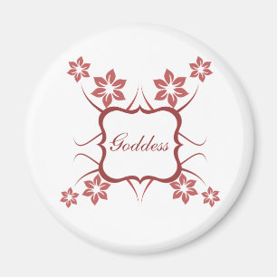 Íman Deusa Floral Magnet, Brick Red