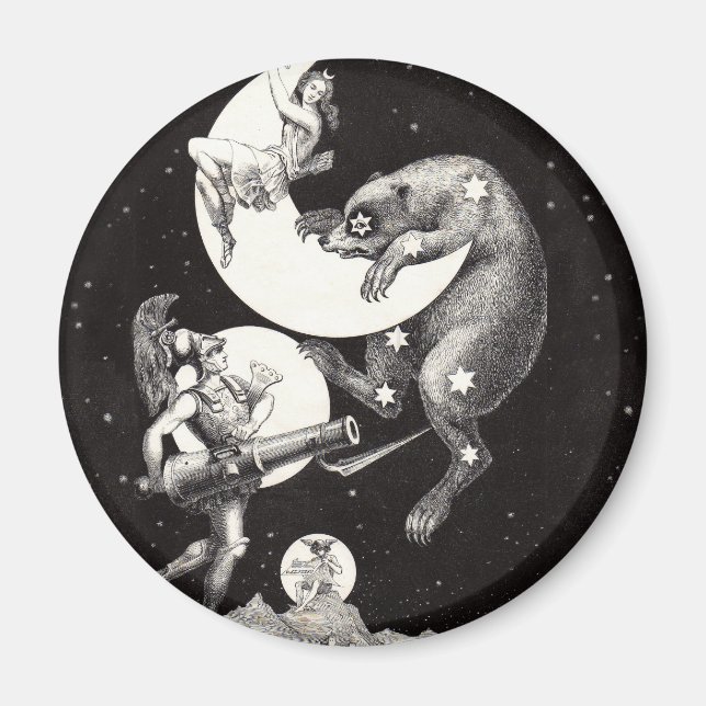 Íman Deusa Lunar Celestial Antiga & Ursa Maior (Frente)