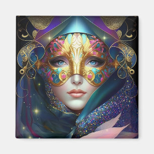 Íman Deusa Mascarada Cósmica Rainha Fantasia Magnet