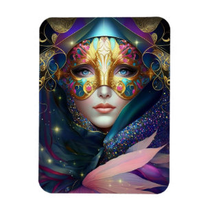 Íman Deusa Mascarada Cósmica Rainha Fantasia Magnet