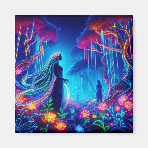 Íman Deusa Neon Forest Of Light Fantasy conto de fadas