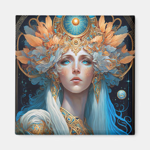 Íman Deusa Noturna Rainha Fantasia Art
