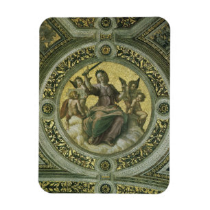 Íman Deusa Romana Justiça com Anjos por Raphael