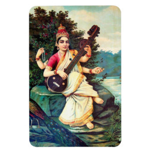 Íman Deusa Saraswati De Raja Ravi Varma