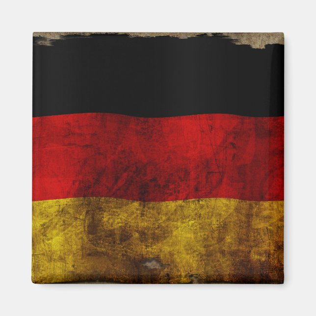 Íman Deutsch Flagge - Vintage... (Frente)