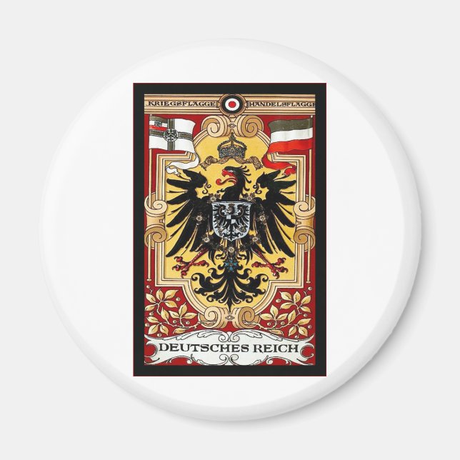 Íman Deutsches Reich ~ Vintage alemão WW1 Poster (Frente)