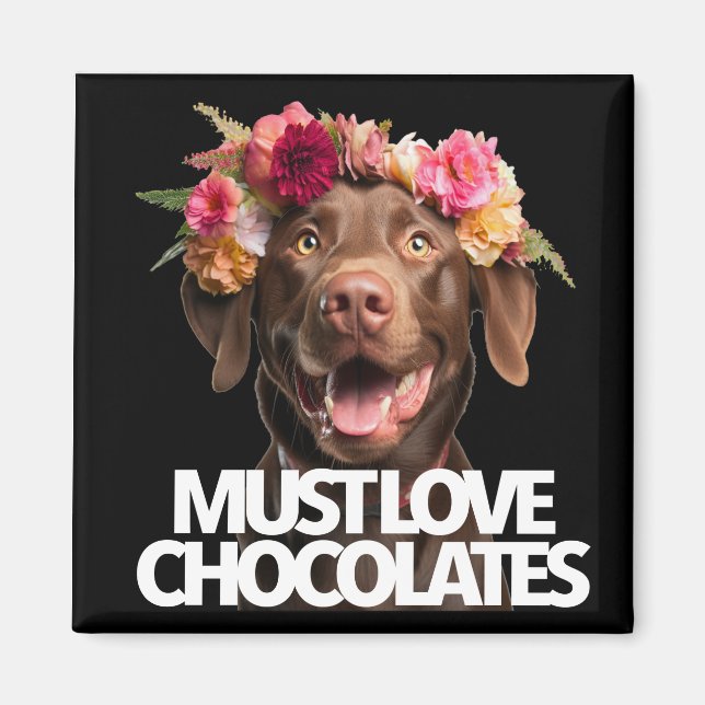 Íman Deve amar Chocolates marrom labs labrador (Frente)