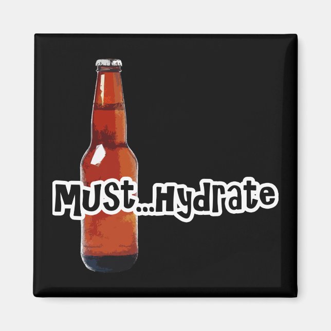 Íman Deve Hidratar O Frasco De Cerveja (Frente)