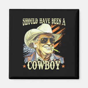Íman Deveria Ter Sido Um Cowboy Engraçado Trump Retro V