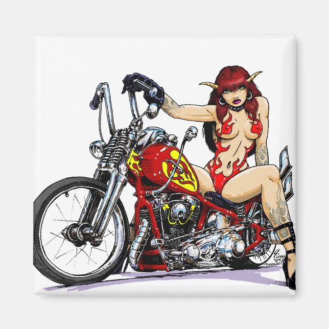 Íman Devil Girl Biker (Frente)