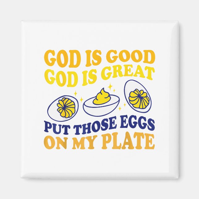 Íman Deviled Egg Lover Funny Foodie Humor Apparel Uni-a (Frente)