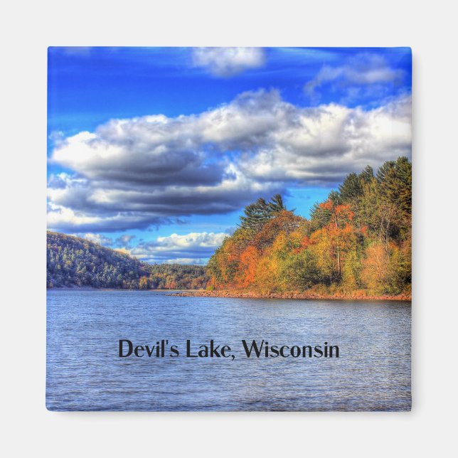 Íman Devil's Lake, fotografia cênica de Wisconsin (Frente)