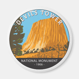 Íman Devils Tower National Monument Wyoming Vintage