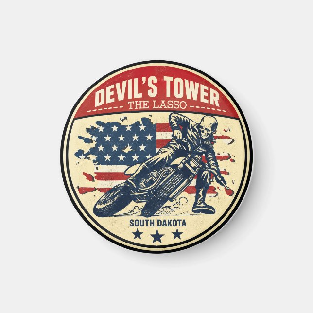 Íman Devil's Tower Road - a viagem de moto com laço (Frente)