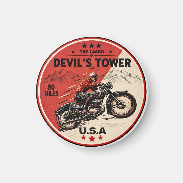 Íman Devil's Tower Road - a viagem de moto laço (Frente)