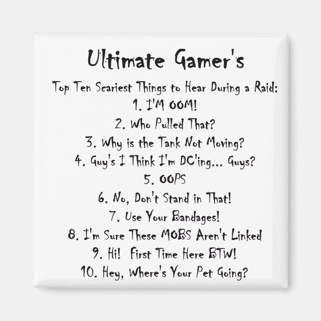 Íman Dez Piores Coisas Para Ouvir Em Um Raid (Frente)