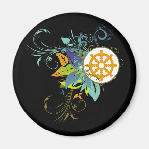 Íman Dharma Wheel Floral